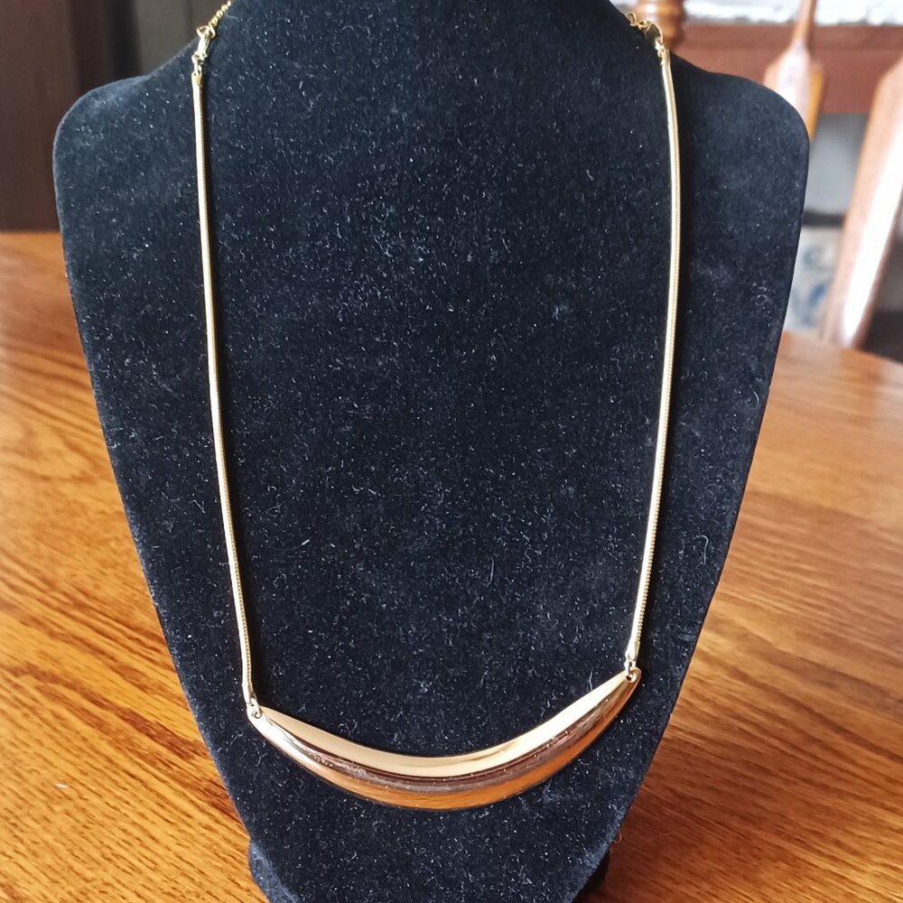 NAPIER gold tone necklace signed
